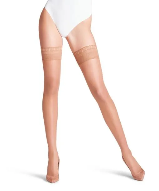 Women Lunelle 8 DEN Women Stay Ups Powder FALKE Thigh Highs