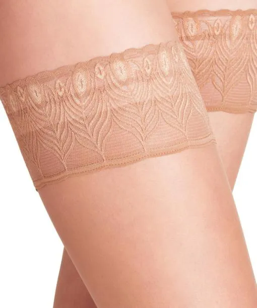 Women Lunelle 8 DEN Women Stay Ups Powder FALKE Thigh Highs