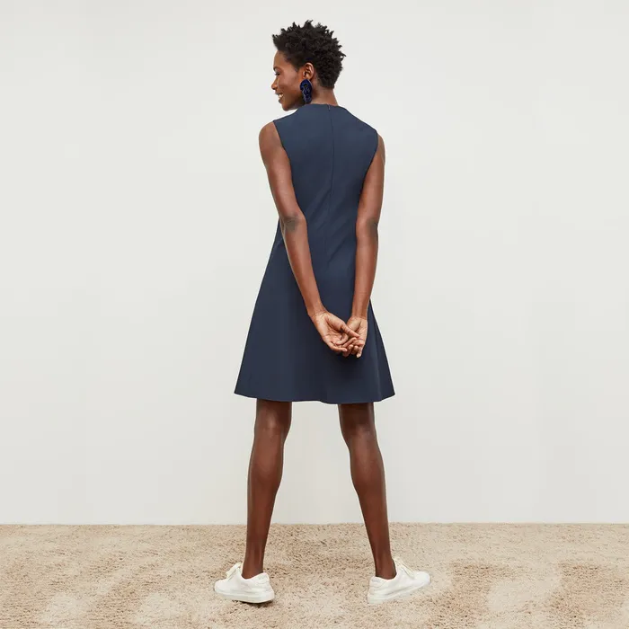 Women M M LaFleur The Malala Dress 8211 Recycled WonderTex Dark Navy Dresses