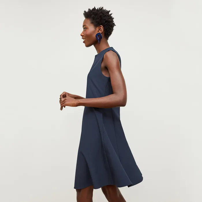 Women M M LaFleur The Malala Dress 8211 Recycled WonderTex Dark Navy Dresses