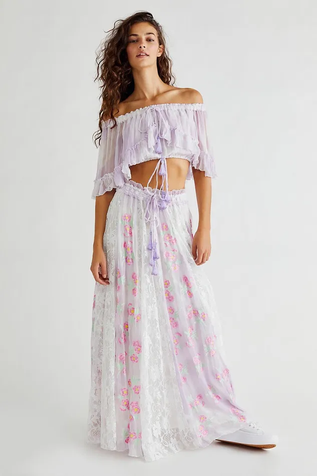 Women Maxi Dresses Free People Love Street Set Lavender