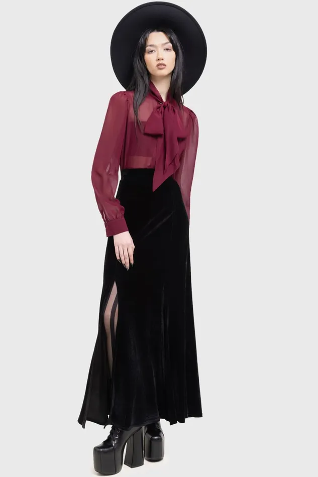 Women Maxi Skirts Killstar Void Viper Skirt