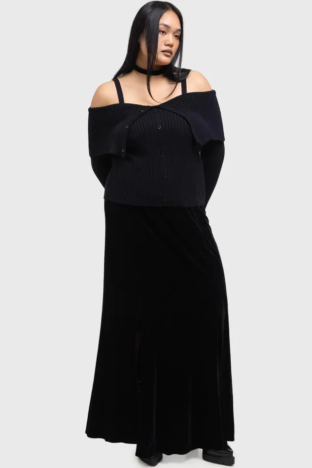 Women Maxi Skirts Killstar Void Viper Skirt