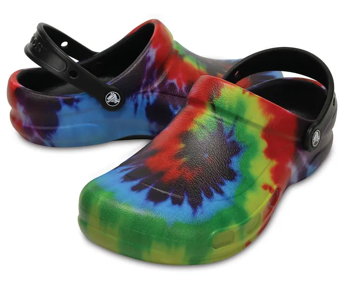 WomenMen Bistro Graphic Clog Black Multi Crocs Clogs