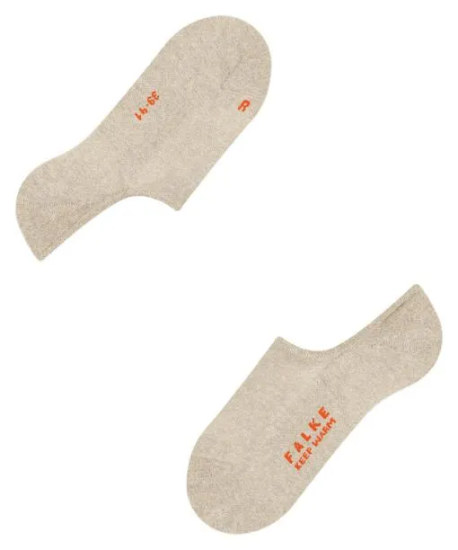 WomenMen Keep Warm Unisex No Show Socks Beige Mel FALKE No Show Socks