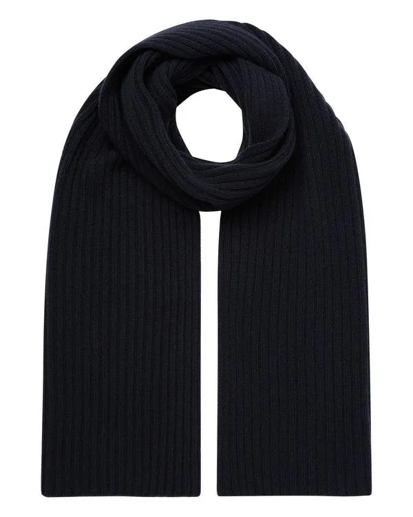 WomenMen Unisex Chunky Rib Cashmere ScarfIn Navy Blue Navy Blue NPeal Cashmere Scarves WomenMen Unisex Chunky Rib Cashmere ScarfIn Navy Blue Navy Blue NPeal Cashmere Scarves