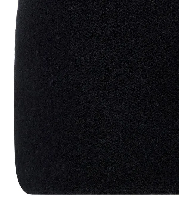 WomenMen Unisex Double Layer Cashmere BeanieIn Black Black NPeal Hats