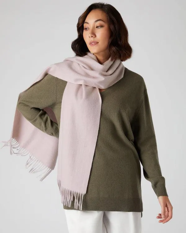 WomenMen Unisex Large Woven Cashmere ScarfIn Canvas Pink Canvas Pink NPeal Cashmere Scarves