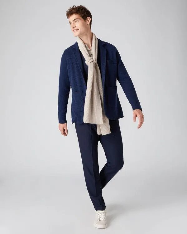 WomenMen Unisex Ribbed Cashmere ScarfIn Heather Beige Brown Heather Beige Brown NPeal Cashmere Scarves