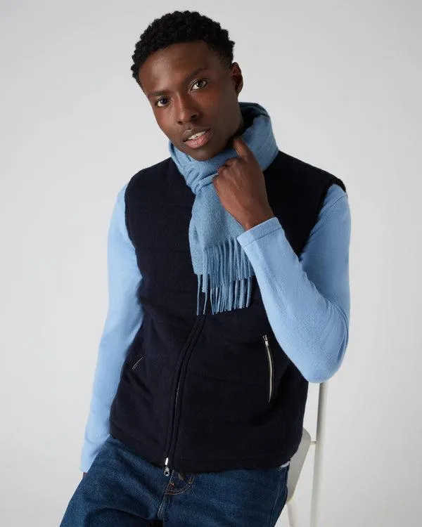 WomenMen Unisex Woven Cashmere ScarfIn Ocean Blue Ocean Blue NPeal Cashmere Scarves