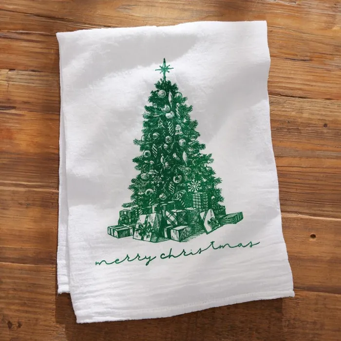 Women Merry Christmas Tea Towel Sundance Catalog Tabletop