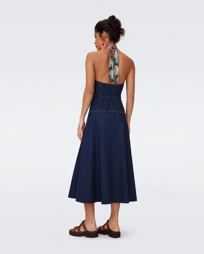 Women Millena Denim Dress Denim Blue DVF Dresses