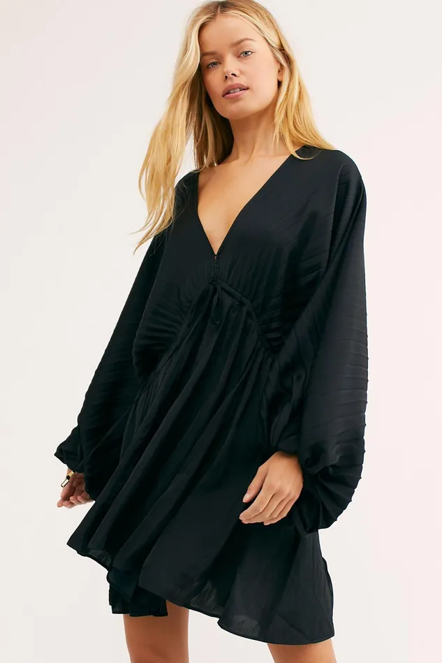 Women Mini Dresses Free People Arzel Mini Dress Black