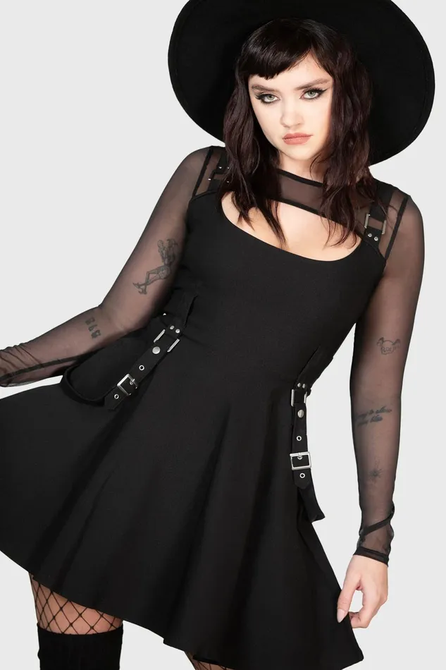 Women Mini Killstar Krypt Keeper Mini Dress