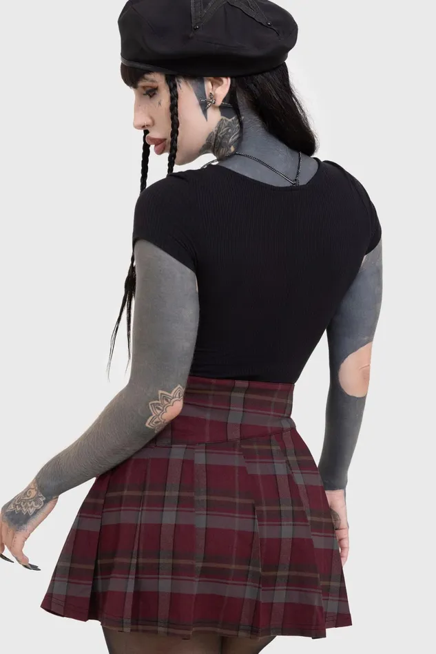Women Mini Skirts Killstar Sable Riot Skirt