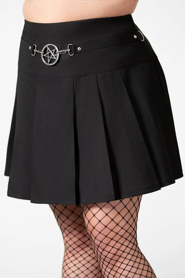 Women Mini Skirts Killstar Scary Pleated Skirt