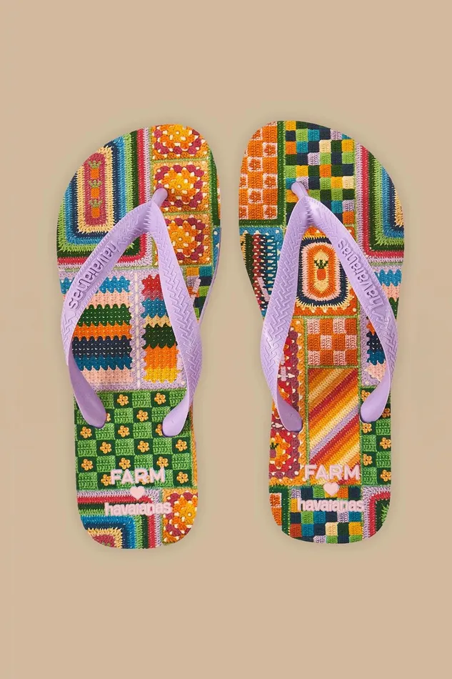 Women Mixed Crochet Havaianas Sandals Mixed Crochet Multicolor FARM Rio Sandals Women Mixed Crochet Havaianas Sandals Mixed Crochet Multicolor FARM Rio Sandals
