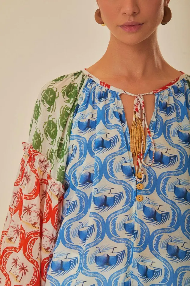 Women Multicolor Summer Mix Blouse Summer Mix FARM Rio Blouses