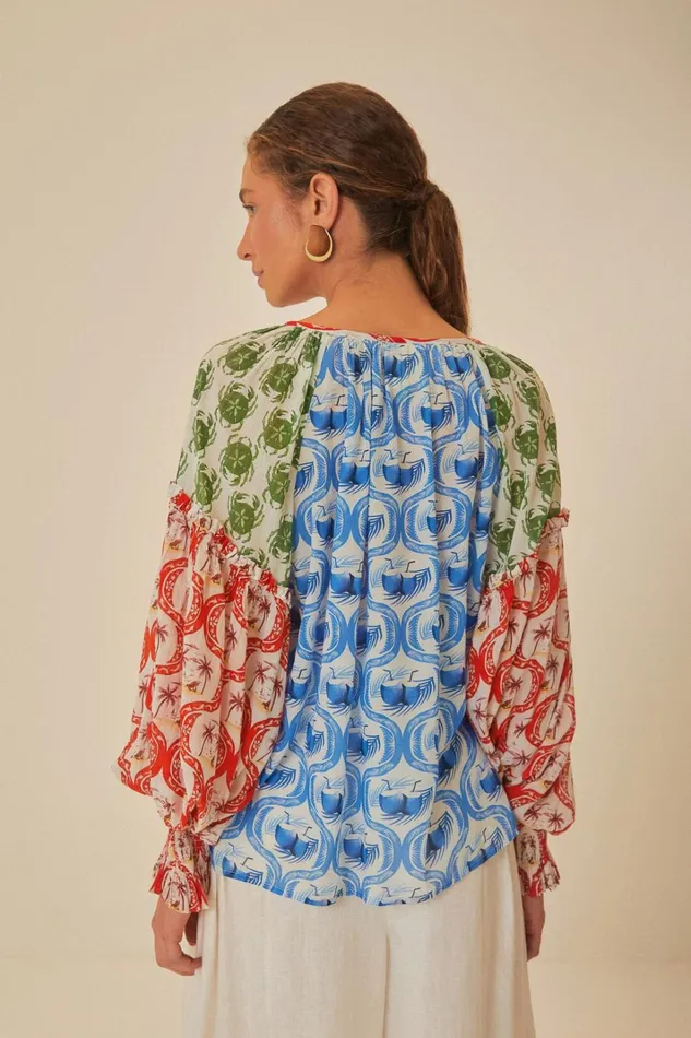 Women Multicolor Summer Mix Blouse Summer Mix FARM Rio Blouses