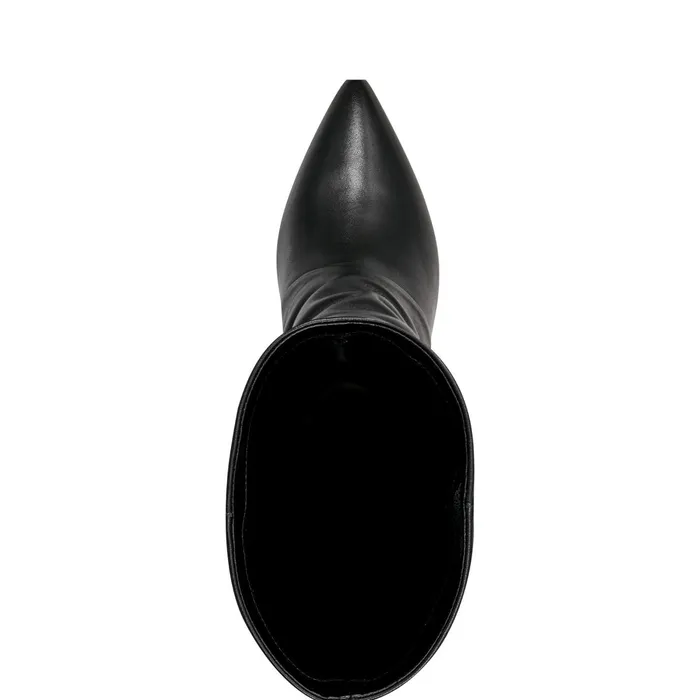 Women Narysa Dress Boot Black Leather Marc Fisher Boots and Booties