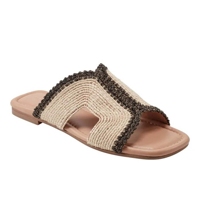 Women Nashie Flat Sandal Natural Raffia Marc Fisher Sandals
