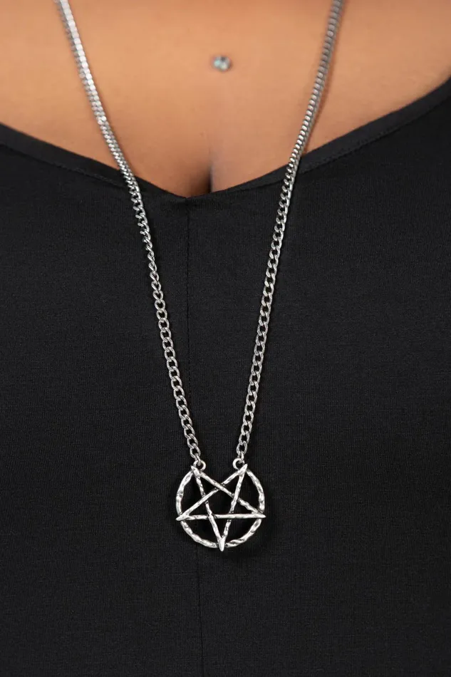 Women Necklaces Killstar Broken Seal Pentagram Necklace
