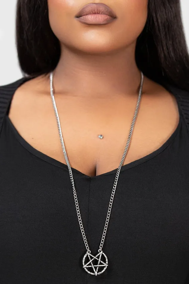 Women Necklaces Killstar Broken Seal Pentagram Necklace