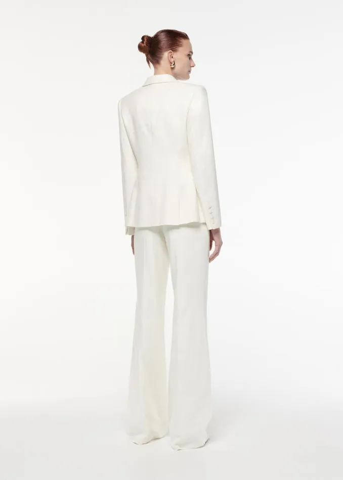 Women Outerwear Roland Mouret Single Breasted Linen Blazer