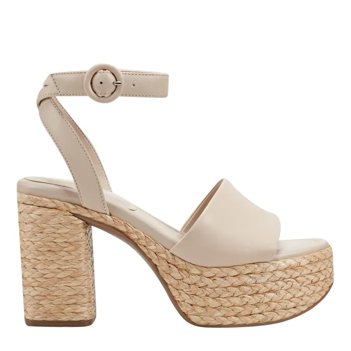 Women Palyca Platform Espadrille Sandal Natural Leather Marc Fisher Sandals