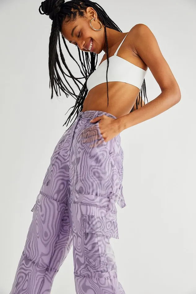 Women Pants Free People The Ragged Priest Dissolver Pants Lilac