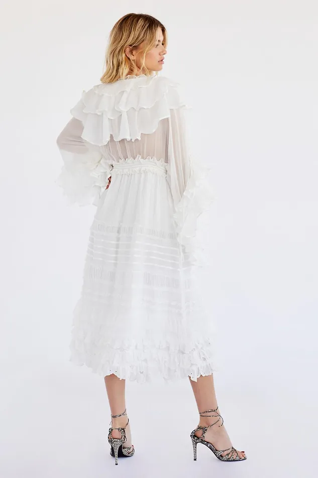 Women Party Dresses Free People Lotus Maxi Dress White