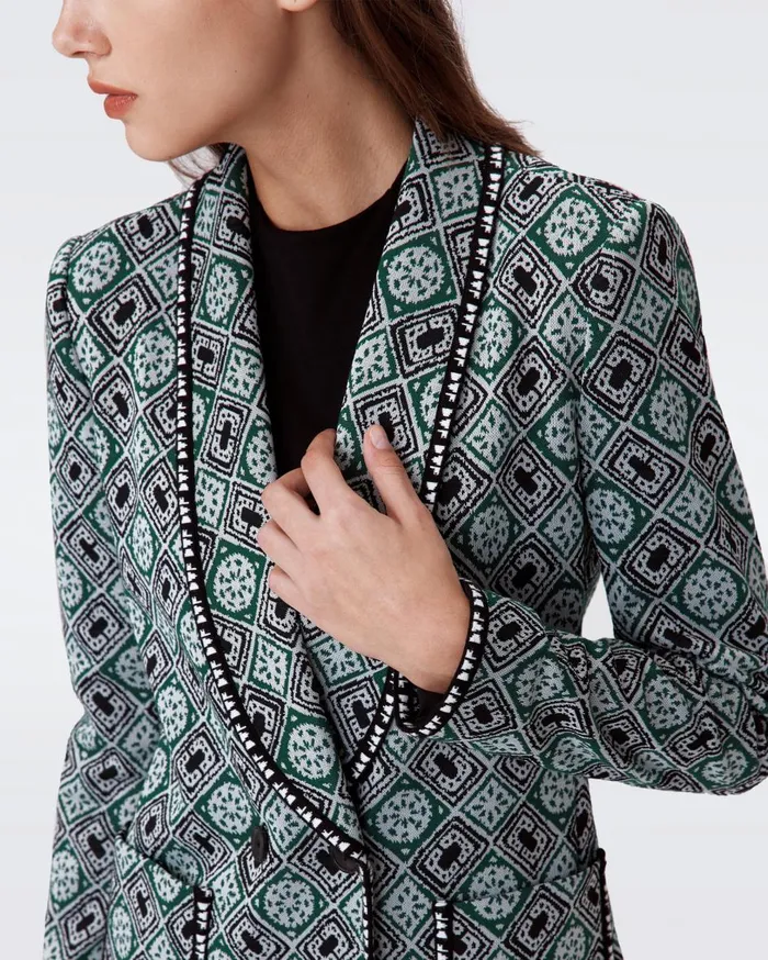 Women Penelope Jacket Paper Cut Geo DVF Jackets and Coats