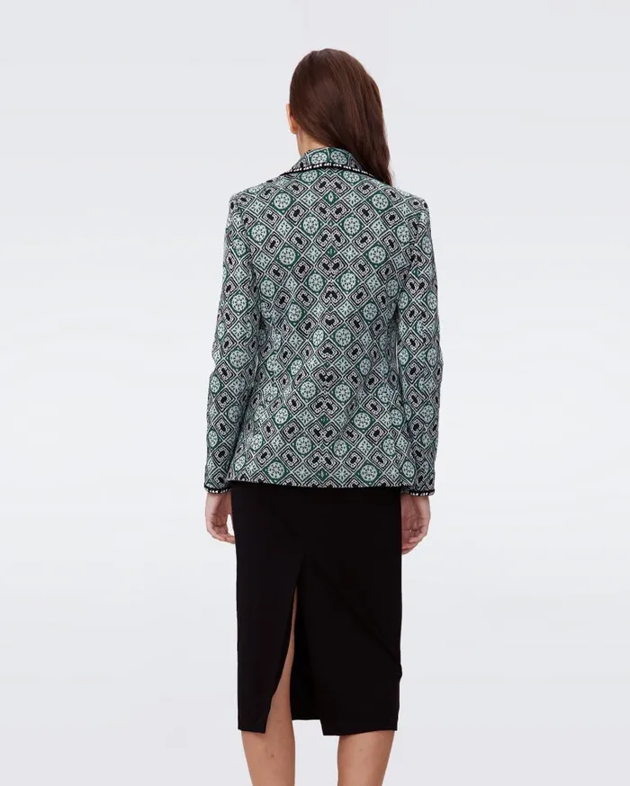 Women Penelope Jacket Paper Cut Geo DVF Jackets and Coats