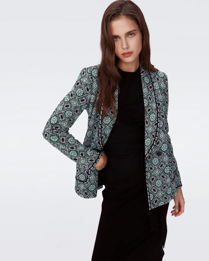 Women Penelope Jacket Paper Cut Geo DVF Jackets and Coats
