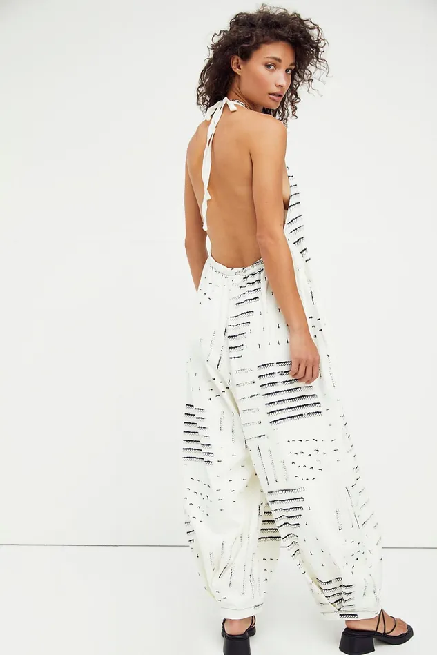 Women Printed Dresses Free People Moody Blues Jumpsuit Tea Combo
