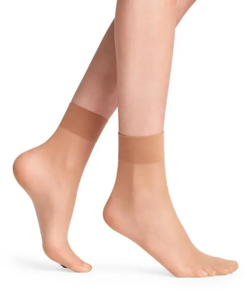 Women Pure Matt 20 DEN Women Anklets Powder FALKE Fullyfashioned Stockings