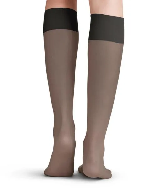 Women Pure Matt 20 DEN Women Kneehigh Socks Anthracite FALKE Fullyfashioned Stockings