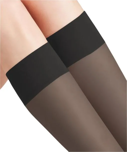 Women Pure Matt 20 DEN Women Kneehigh Socks Anthracite FALKE Fullyfashioned Stockings