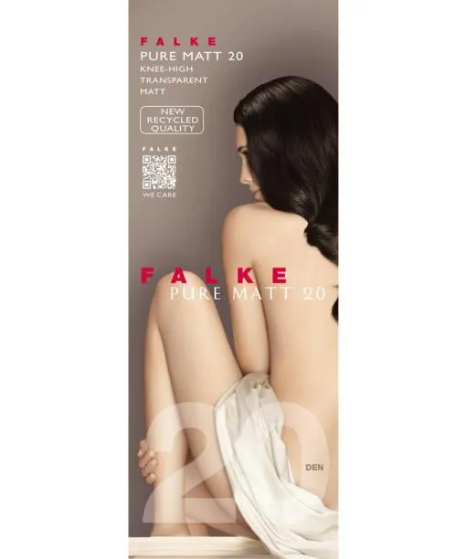 Women Pure Matt 20 DEN Women Kneehigh Socks Anthracite FALKE Fullyfashioned Stockings