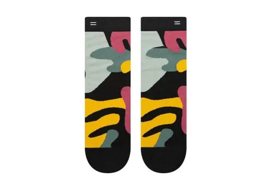 Women Quarter Crew Socks Abstract Floral TOMS Sneakers
