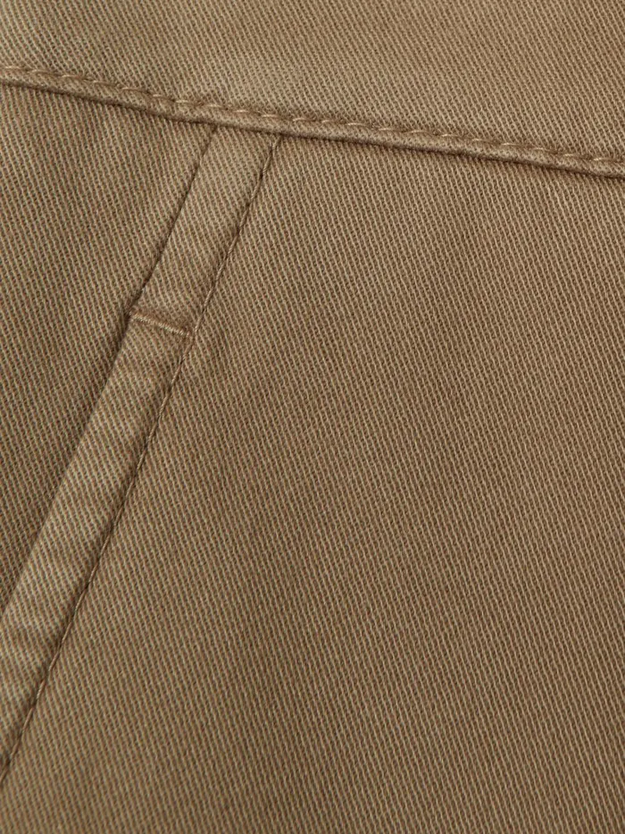 Women Reiss Pants Eva Cotton Blend Wide Leg Trousers Dark Camel