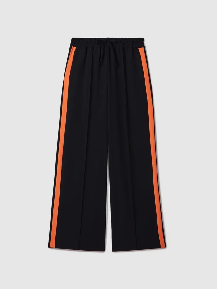 Women Reiss Pants F1 Side Stripe Drawstring Trousers Navypapaya