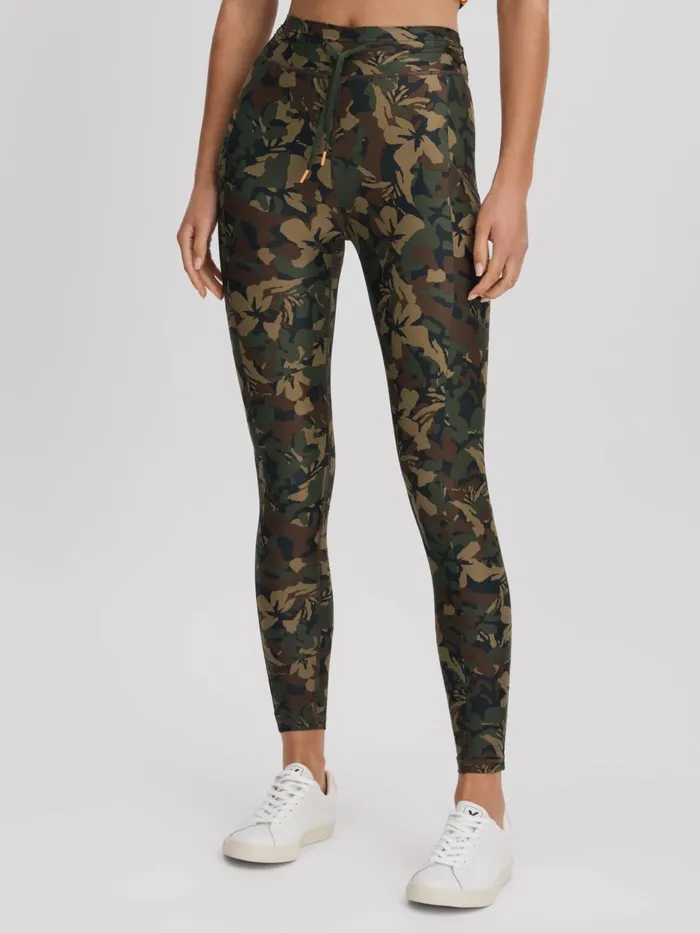 Women Reiss Pants Upside Camouflage Leggings Camo