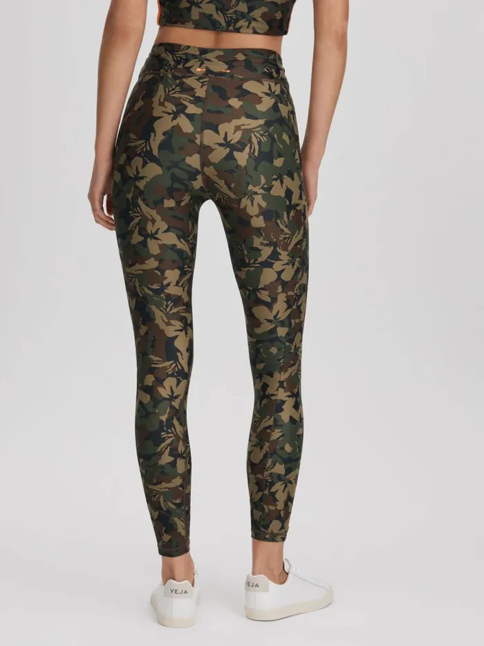 Women Reiss Pants Upside Camouflage Leggings Camo