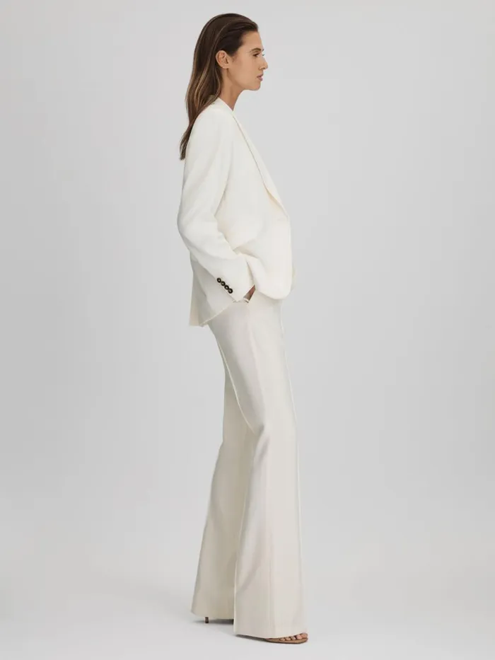 Women Reiss Suits and Tailoring Millie Flared Suit Trousers Cream