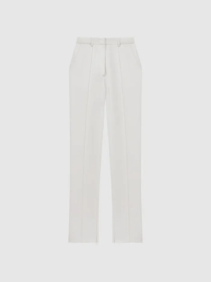 Women Reiss Suits and Tailoring Tailored Split Hem Trousers Ivory