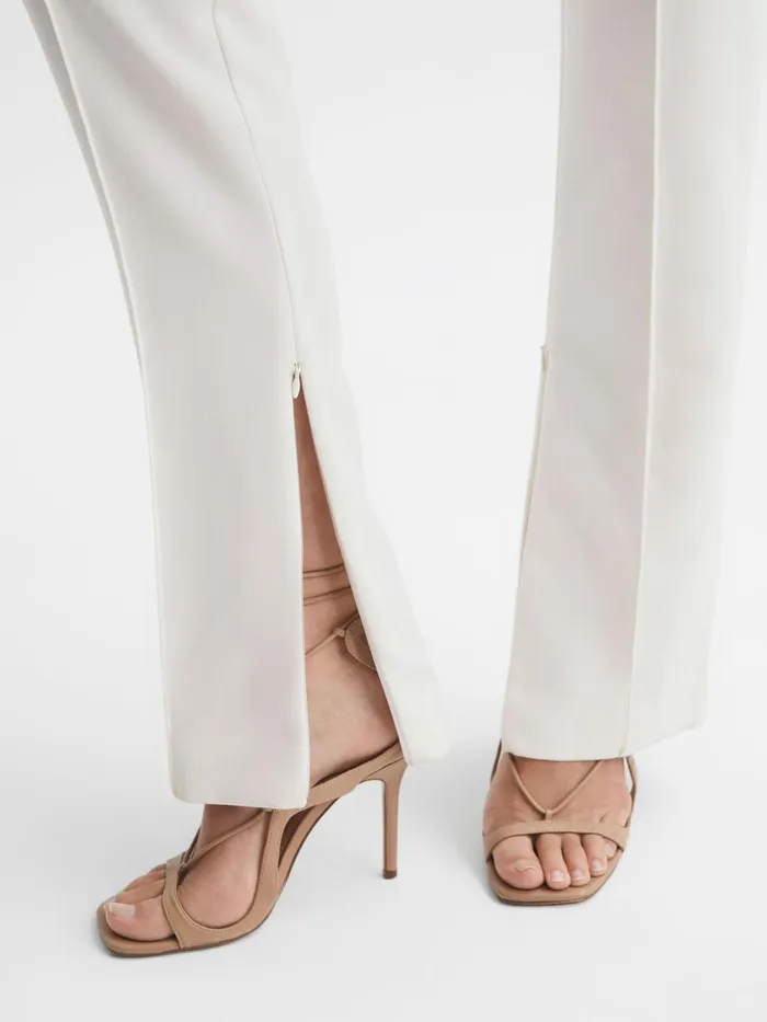 Women Reiss Suits and Tailoring Tailored Split Hem Trousers Ivory
