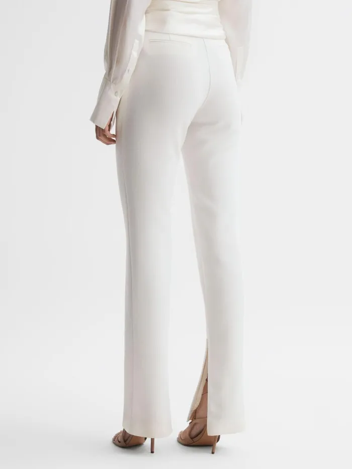 Women Reiss Suits and Tailoring Tailored Split Hem Trousers Ivory