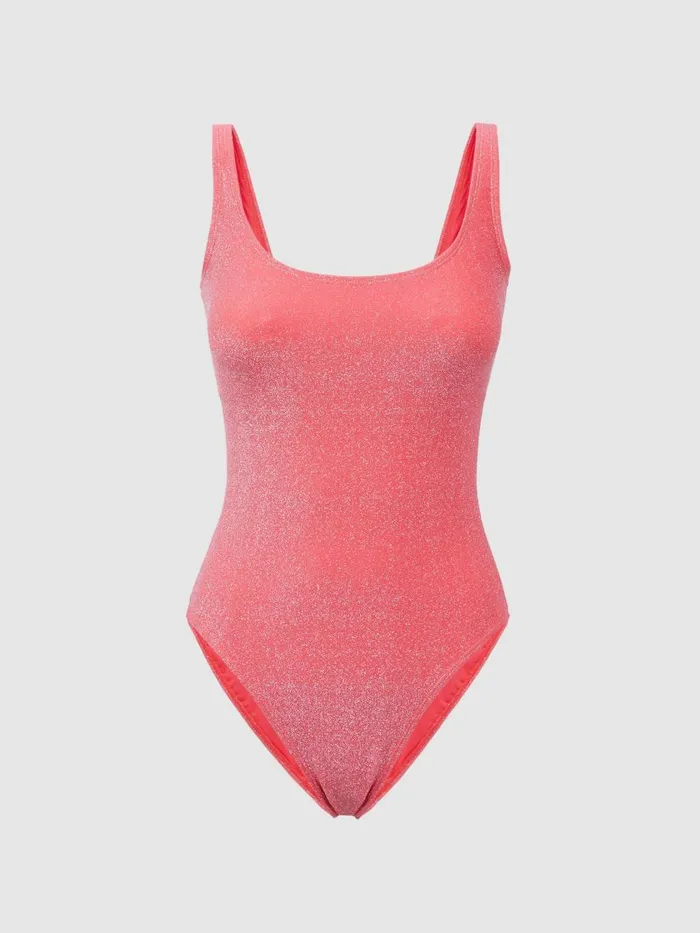 Women Reiss Swimwear American Sparkle Swimsuit Bright Coral