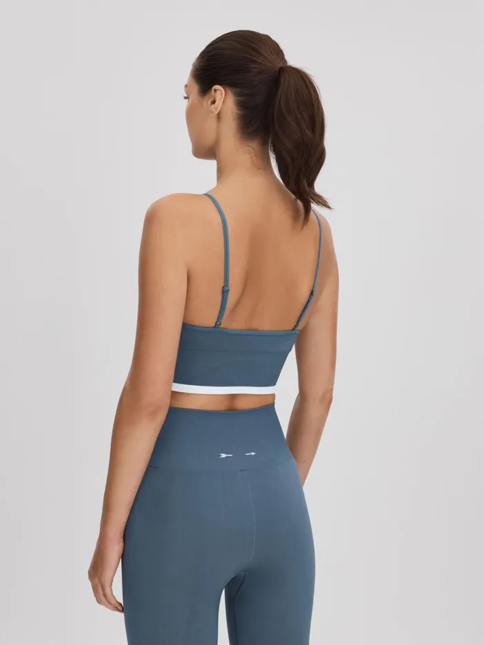 Women Reiss Tops Upside VNeck Sports Bra Blue